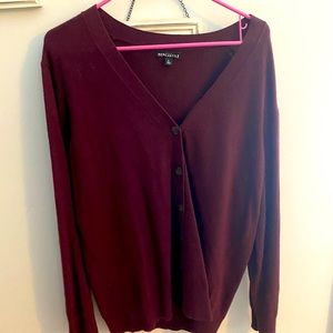 Burgundy Jcrew Factory cardigan
